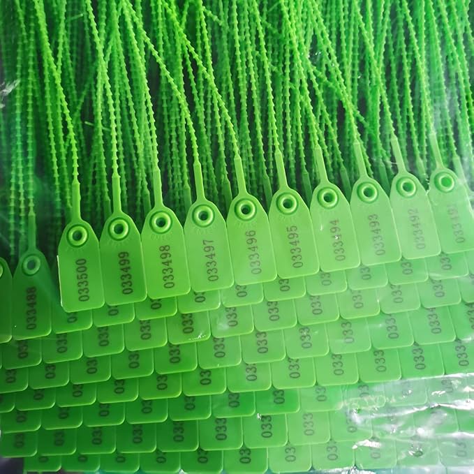 Leadseals 1000 Green Numbered Security Tags Plastic Tamper Proof Seals - Image 9