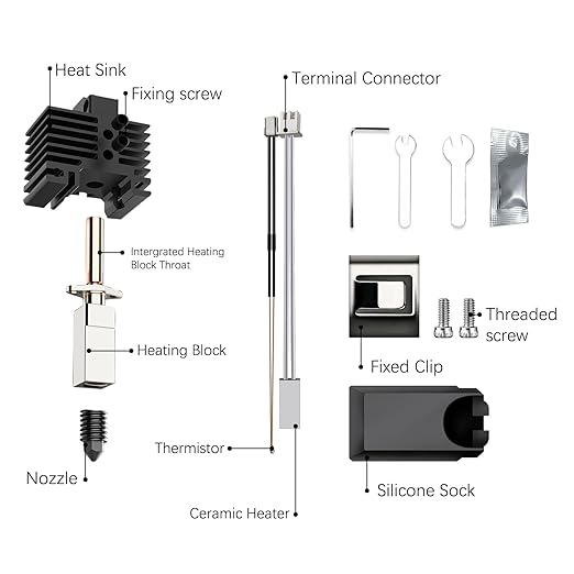 JUUPINE Upgraded Bambu Labs Hotend X1 Carbon Assembly - Image 3