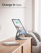 Nulaxy Aluminum Dual Foldable iPad Stand, Fully Adjustable Desktop Tablet Holder - Image 2
