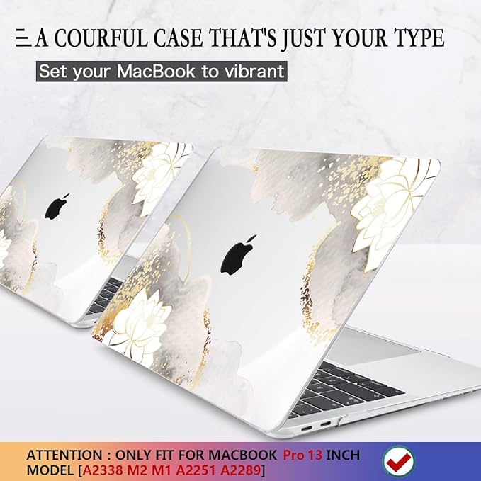 CISSOOK Compatible with MacBook Pro 13 inch Case 2020-2025 Model M1 & M2 A2338 - Image 3
