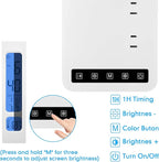 Smart Desk Lamp with Dual USB Charging & 2 AC Outlets, Digital Clock, - Image 6