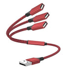 1FT USB Splitter 3 in 1 Out, A Male to 3 Female Extension Cable, USB Y Splitter by Unknown