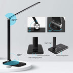 LED Desk Lamp with Night Light, Fast Wireless Charger, USB Charging Port - Image 5