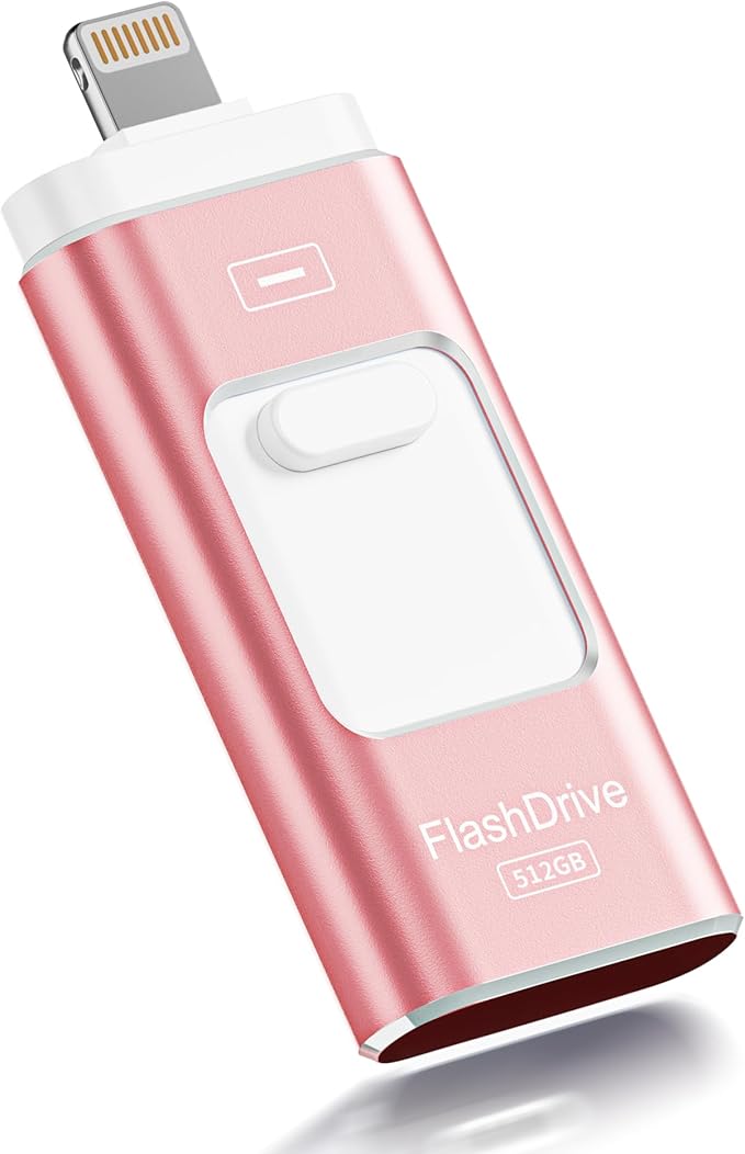 Apple MFi Certified 512GB Flash Drive by ROSPE