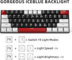 60% Mechanical Gaming Keyboard, Mixed Color Keycaps Gaming Keyboard - Image 5
