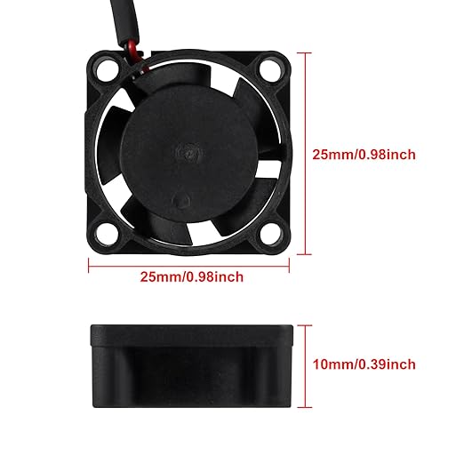 UMLIFE 4pcs USB 5V DC Fan 2510 Small 2 pin Cooling Cooler Computer 25mm X 10mm - Image 2