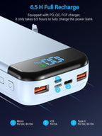 Portable Charger 32000mAh, 22.5W QC 3.0 PD 20W Smart LED Display Fast Charging - Image 4