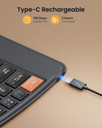 ProtoArc Ergonomic Foldable Keyboard, XK03 Split Folding Bluetooth Keyboard - Image 6