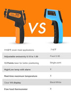 Mecurate Digital Infrared Thermometer Gun Non Contact Laser Temperature Gun - Image 6