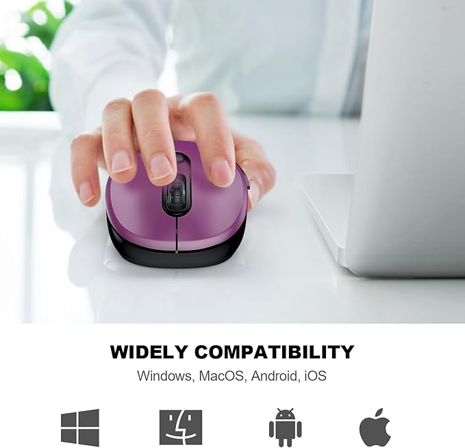 WisFox 2.4G Wireless Mouse for Laptop, Ergonomic Computer Mouse - Image 6