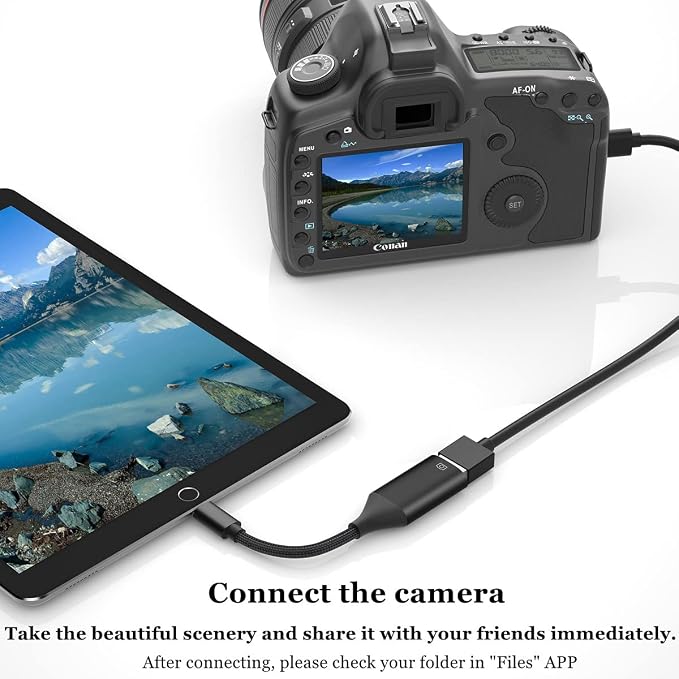 IVSHOWCO Camera Adapter for iPhone, iPad to USB OTG Cable Adapter, Supports USB - Image 6