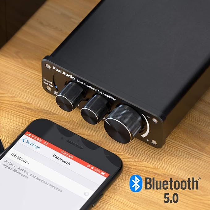 Fosi Audio BT10A Bluetooth 5.0 Stereo Audio Amplifier Receiver 2 Channel Class - Image 4