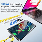 4 in 1 Spring Fast Charging Cable, 65W USB-C PD Multi Fast Charging, 1.2m/4ft - Image 6