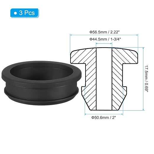 PATIKIL 50.6mm / 2 Inch Drill Hole, 1-3/4 Inch ID Rubber Grommets - Image 2