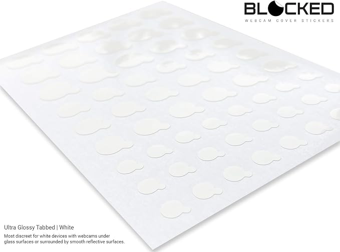 Stackable Webcam/Camera Vinyl Covers | 57 Tabbed Low-Tack Restickable Webcam - Image 2