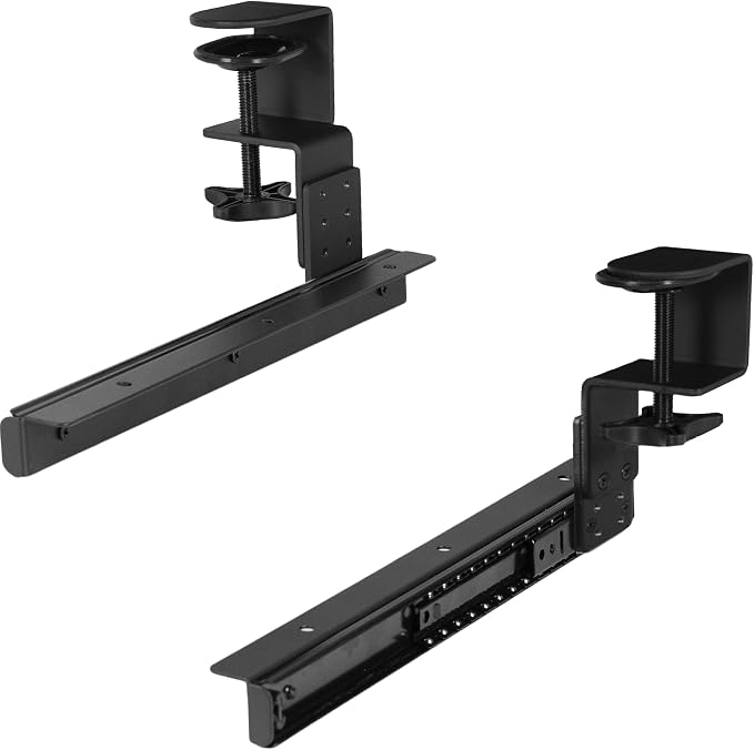 VIVO Height Adjustable Clamp and 12 inch Rail Set by VIVO