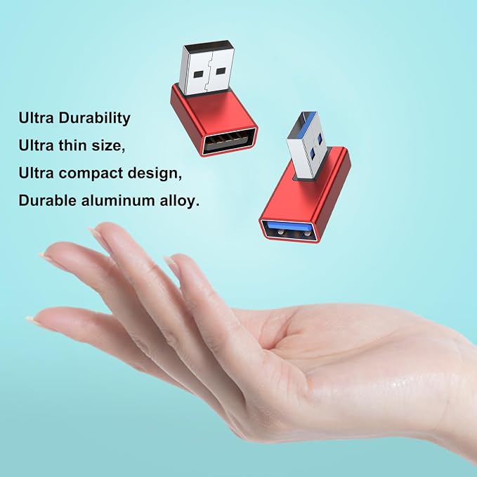 AreMe 90 Degree USB 3.0 Adapter 4 Pack, Up and Down Angle, Left and Right Angle - Image 6