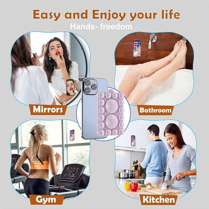 Double Sided Silicone Suction Phone Holder Mount, Compatible - Image 7
