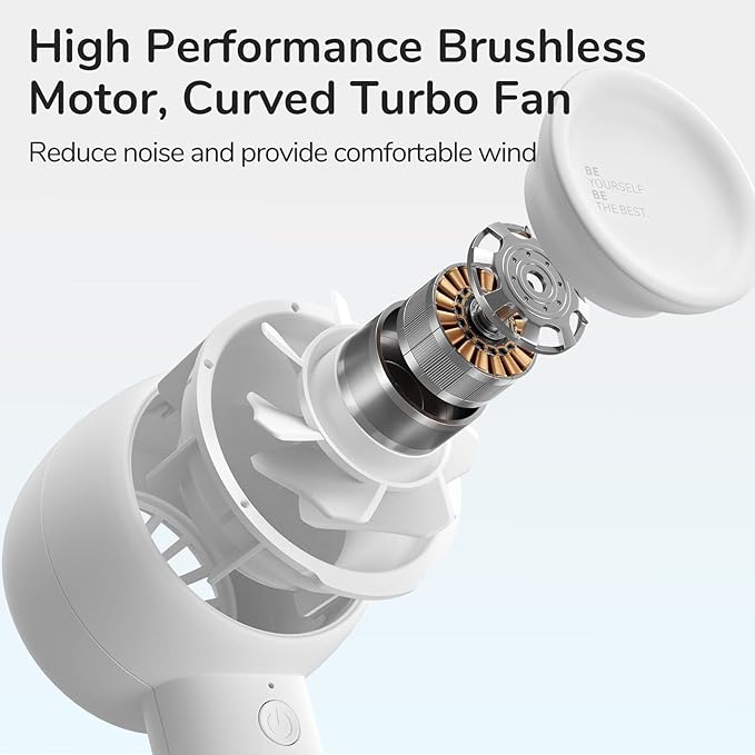 JISULIFE Mini Portable Fan-Bladeless Safe Design, Powerful Turbo Handheld Fan - Image 6