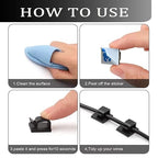 100PCS Cable Clips, Adhesive Wire Clips Strong Cord Clips Wire Holders - Image 8