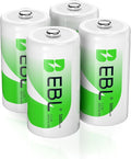 EBL C Batteries High Energy 5000mAh Ready2Use C Rechargeable Battery Cells by EBL