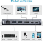Adjustable Laptop Stand with 360 Rotating Base & USB Docking Station - Image 2