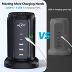 AiJoy Flat Plug Power Strip Tower - Image 3