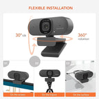 NUROUM V15AF 2K Webcam for PC, 1080P 60fps Autofocus HD Webcam - Image 8