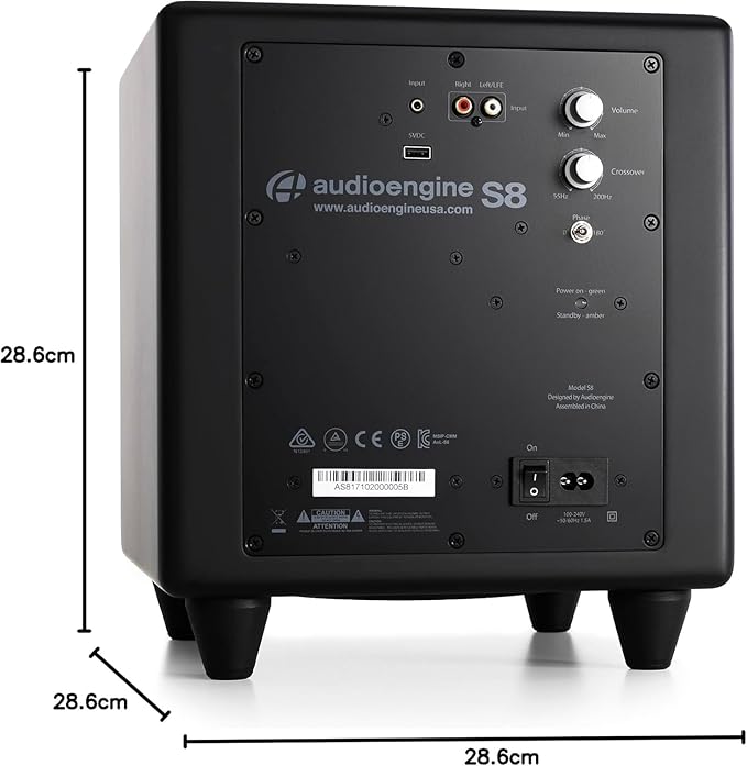 Audioengine S8 Powered Subwoofer Speaker - 250W 8-inch Home Woofer - Image 3