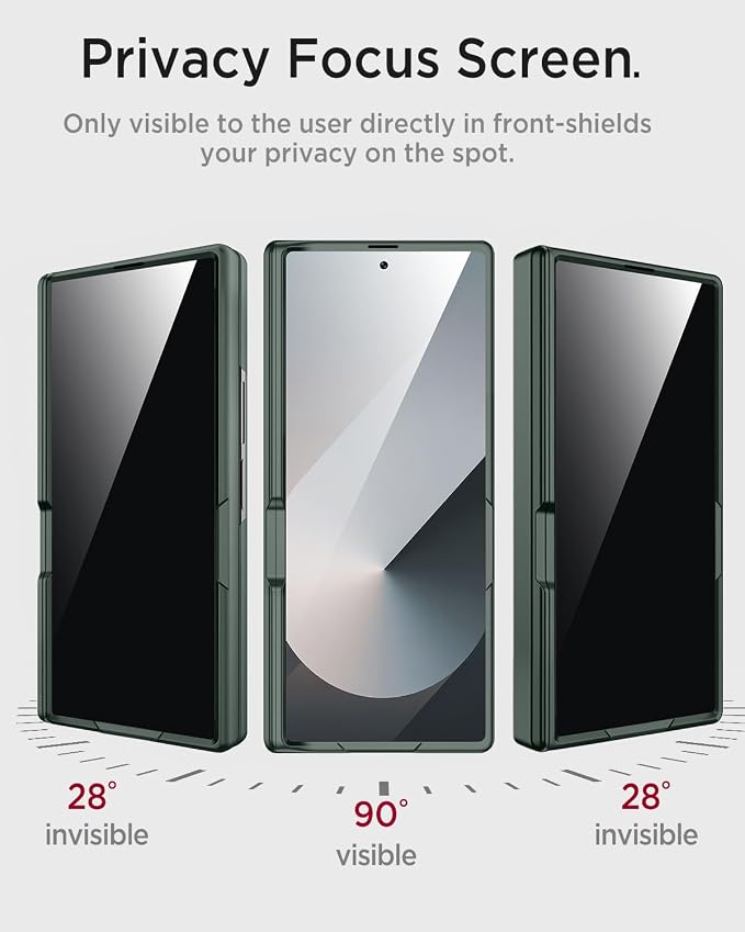 Miimall for Z Fold 7 Case with Privacy Screen Protector, Built-in Adjustable - Image 2