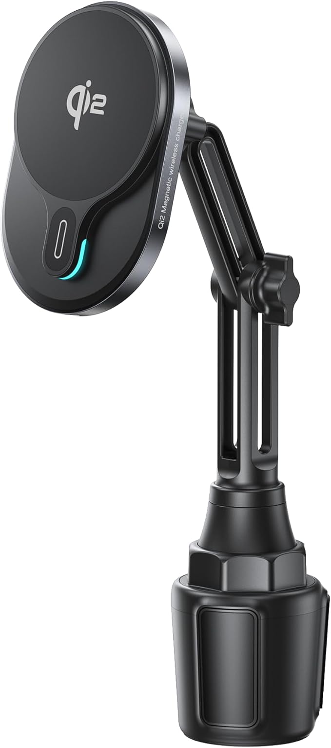 for Qi2 15W Wireless MagSafe Car Mount Charger Cup Phone Holder, 15W Fast by Unknown