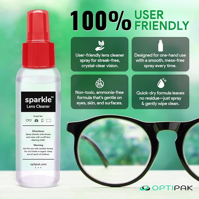 Sparkle Anti-Reflective Lens Cleaner Spray kit | 1oz Glasses Cleaner Spray + - Image 7