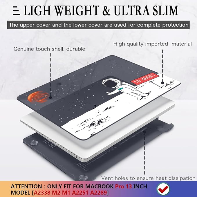 CISSOOK Compatible with MacBook Pro 13 inch Case 2025-2020 Release M2 Chip - Image 4