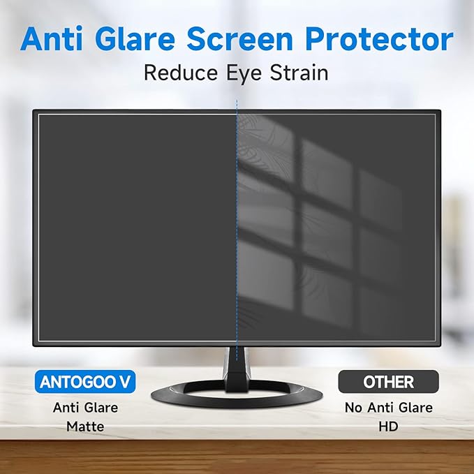 2 Pack 23 Inch Anti Glare Computer Screen Cover, Eye Protection Matte Anti - Image 2