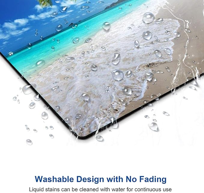 Beach Mouse Pad, Coconut Trees Design Mouse Pad, Nature Mousepads, Custom - Image 5