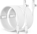 2 in 1 USB C to C Cable/Type C to Lightning Charger Cable 10ft, Long Type C to by Qalirvis