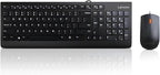 Lenovo 300 USB Combo, Full-Size Wired Keyboard & Mouse, Left or Right Hand Mouse by LENOVO