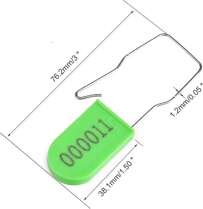 50PCS Plastic Padlock Security Seals Metal Wire Padlocks Electric Meter Lockout - Image 3