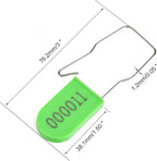 50PCS Plastic Padlock Security Seals Metal Wire Padlocks Electric Meter Lockout - Image 3