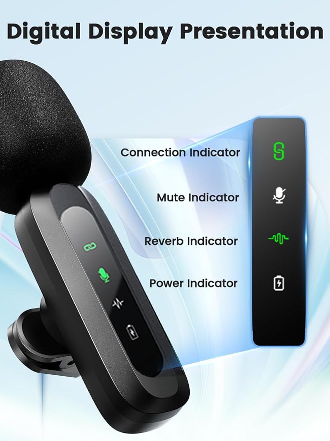 Wireless Lavalier Microphone for iPhone Android Plug-Play, 2 Pack Mini - Image 5