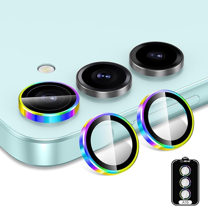 for Samsung Galaxy A16 Camera Lens Protector, Individual Metal Ring Tempered - Image 2