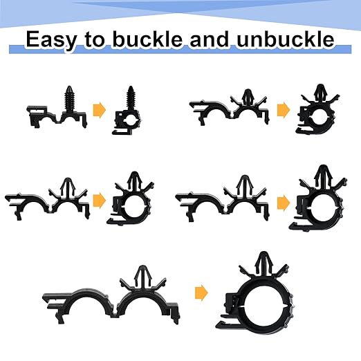 200pcs Car Wire Loom Routing Clips Push Mount Cable Tie Assortment 15 Sizes Car - Image 3