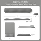 UnivoColors Design-Wave Set of Keyboad Wrist Rest & Mouce Pad, Artificial - Image 5