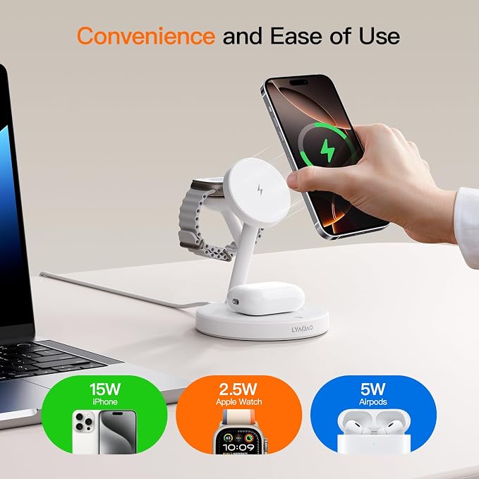 2025 3 in 1 Charging Station for Apple iPhone AirPods Watch - Image 2