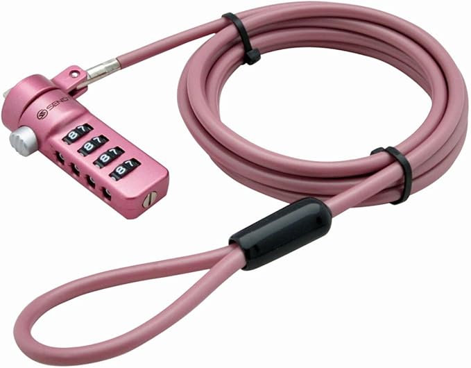 Sendt Pink Notebook/Laptop Combination Lock Security Cable by Sendt
