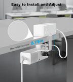 Dual Layer Desk Clamp Power Strip, 19 in 1 Desktop Edge Mount Surge Protector - Image 6