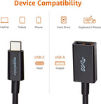 Amazon Basics USB 3.1 USB-C to USB-A Female Adapter Cable Converter, 5Gbps - Image 3