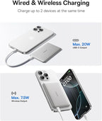 Baseus Picogo Power Bank, 0.3" Ultra Slim 5000mAh MagSafe Portable Charger - Image 5