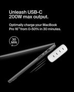 Belkin 4-Port USB C Charger Block 200W - Image 3