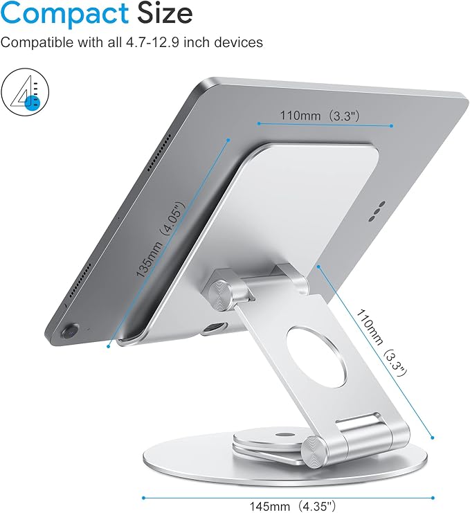 OMOTON Swivel Tablet Stand for iPad - Image 8